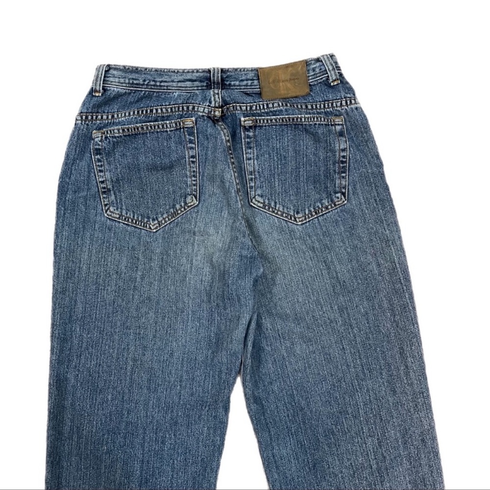 Vintage Calvin Klein Button Front Stovepipe Jean 11 Medium Stone Blue - Picture 11 of 14